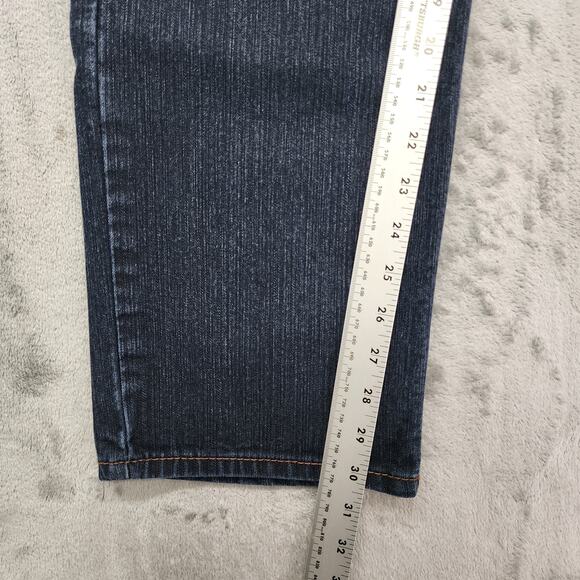 Charter Club Jeans Womens 12 Blue Dark Wash Classic Fit Straight Leg Stretch - Picture 10 of 12